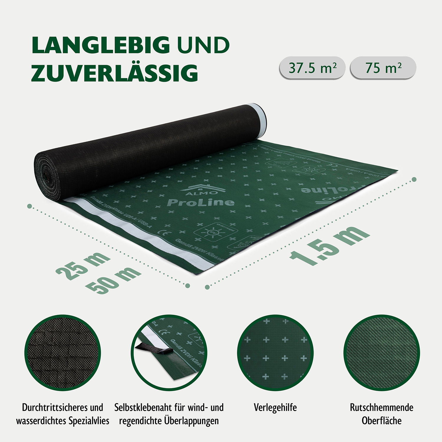 ALMO Unterspannbahn ProLine 220G 