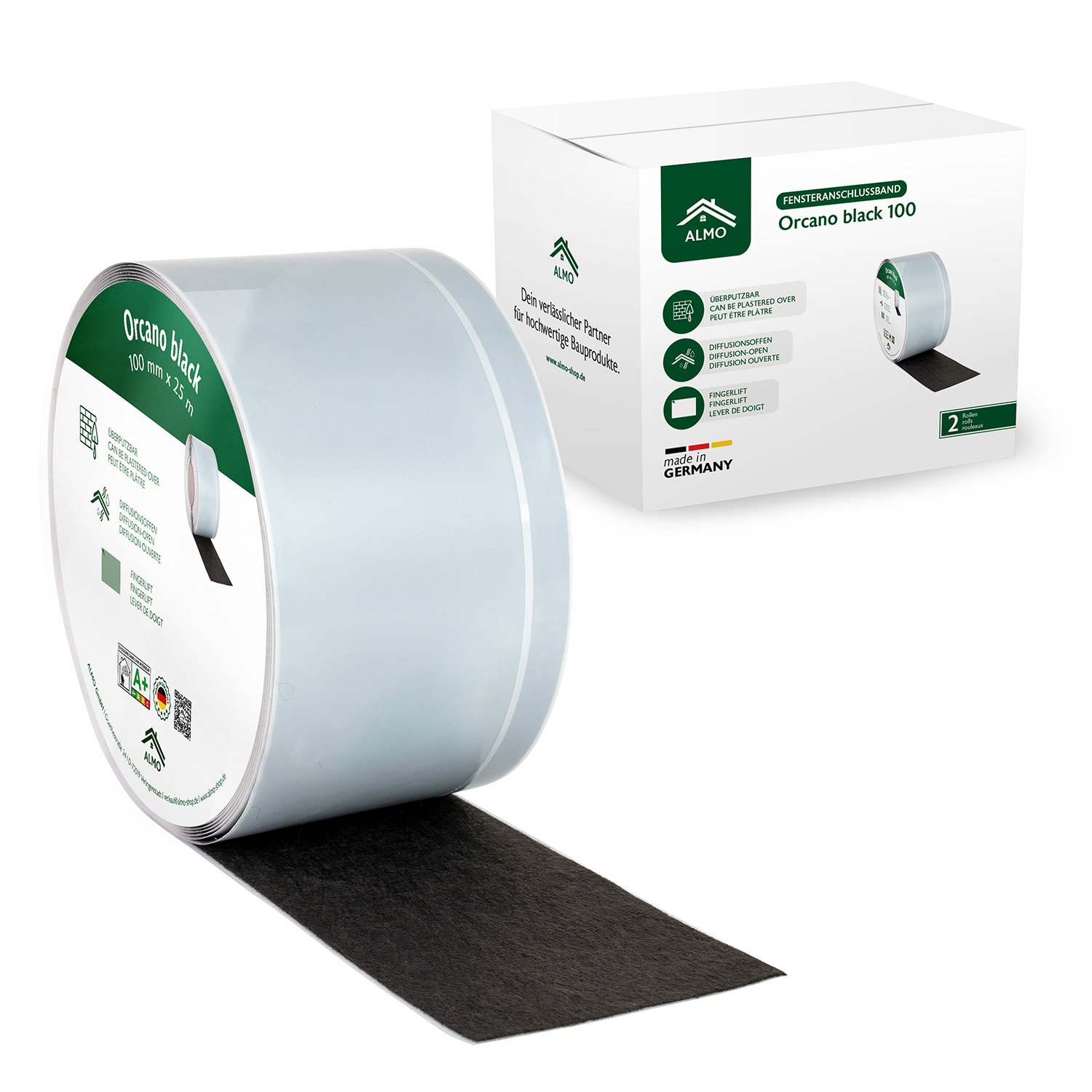 Orcano black 100mm Window tape
