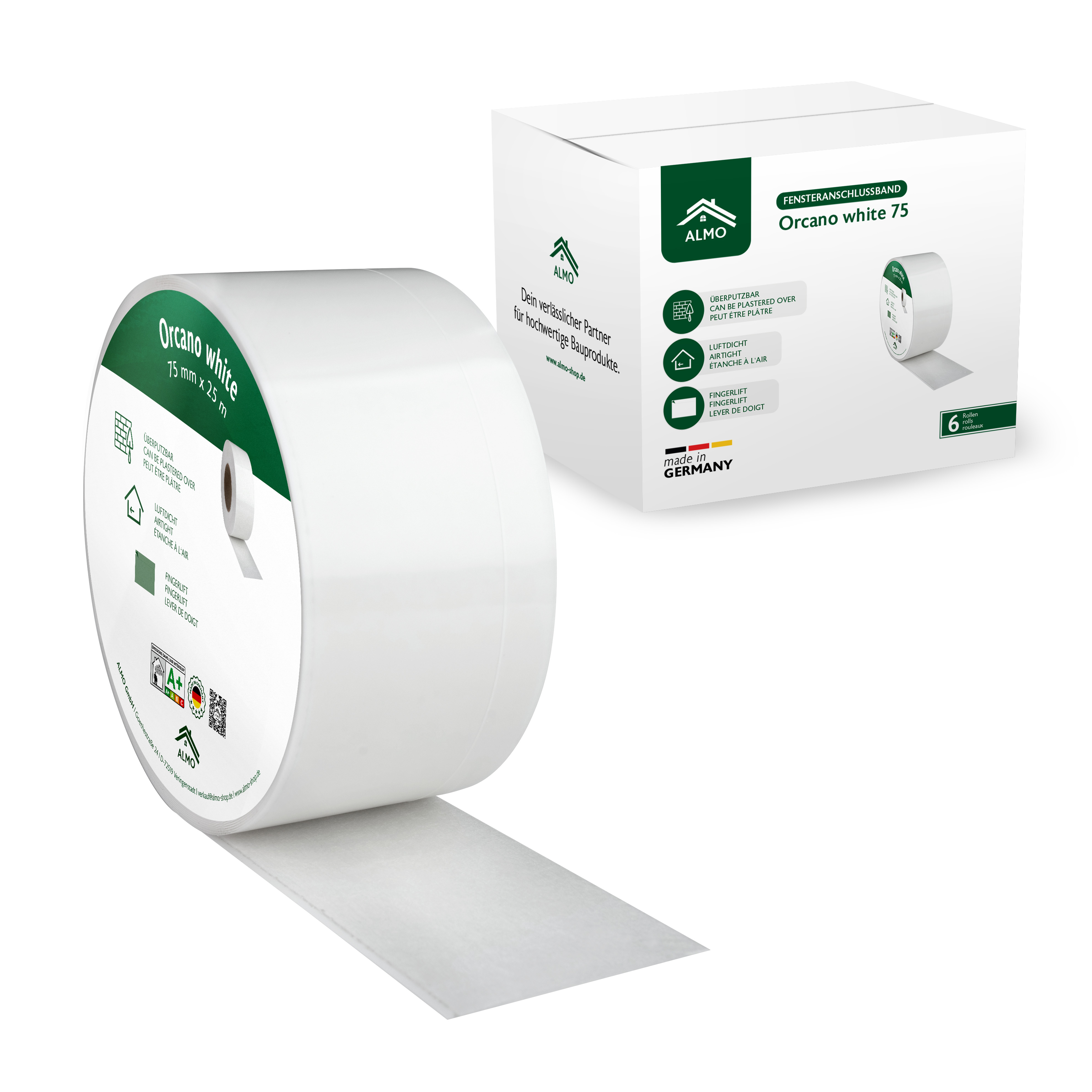 ALMO Orcano® White 75mm | Interior Window Sealing Tape